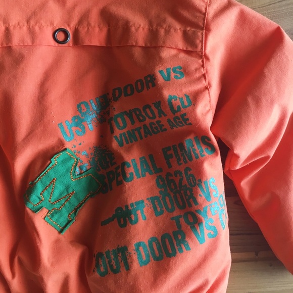 Vintage Style 2T Orange Puffer Jacket - Picture 5 of 5